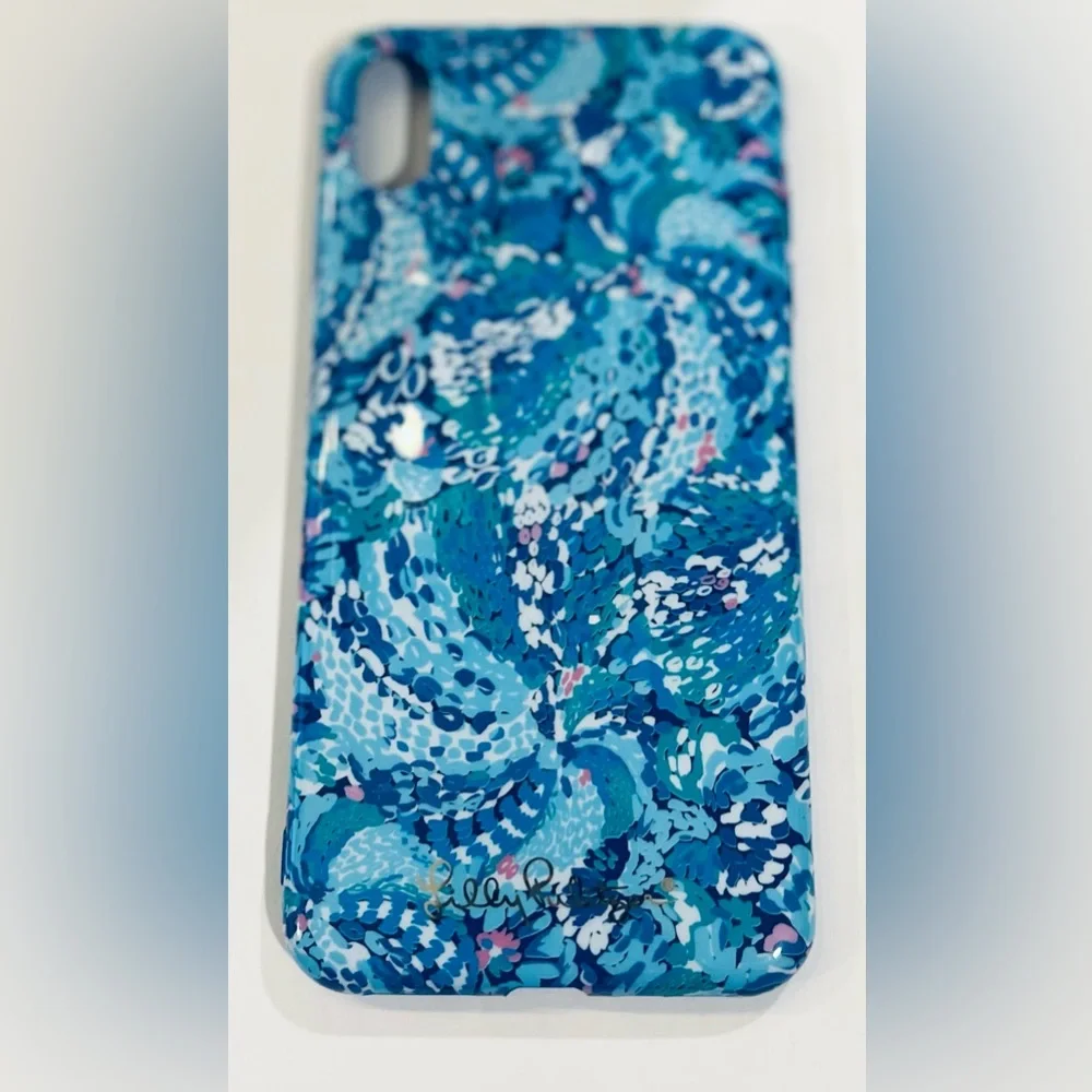 Lilly Pulitzer Blue Teal Floral Swirl iPhone Case for iPhone X/XS